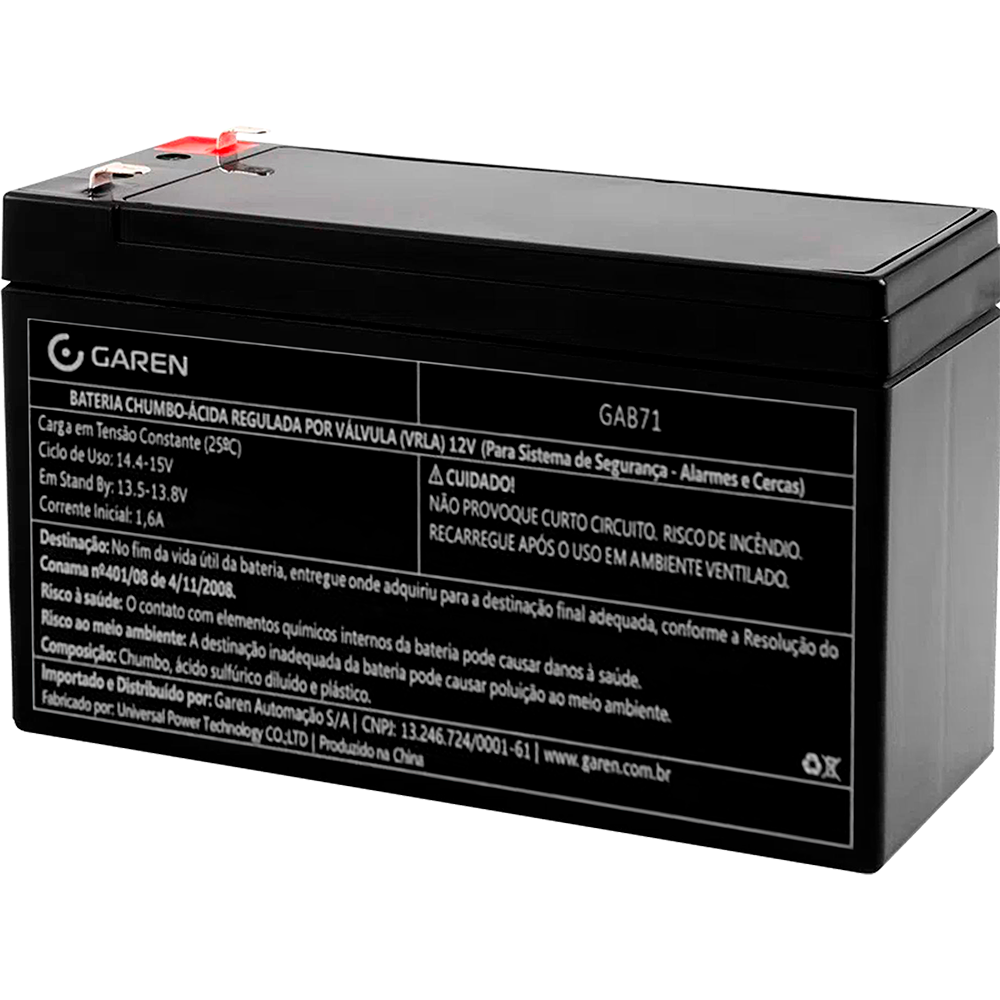 BATERIA 12V PARA SEGURIDAD ELECTRONICA GAREN